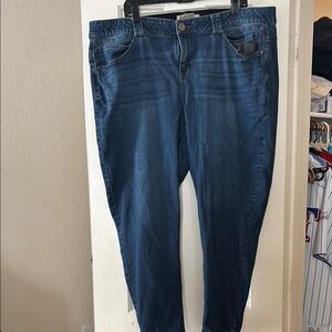 Democracy Blue Ankle Cropped Jeans with Stretch